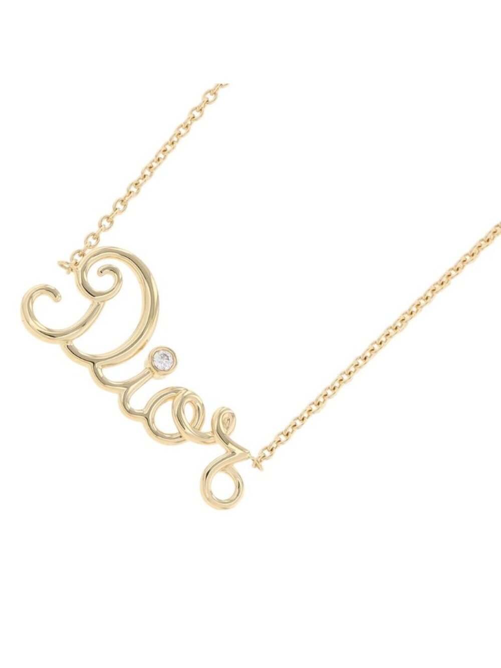 Dior Necklace Amour Diamond 18k Yellow Gold Pendant Dioramour